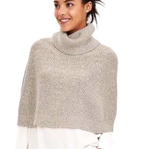 Banana Republic Cream Turtleneck Knit Sweater Caplet, size S